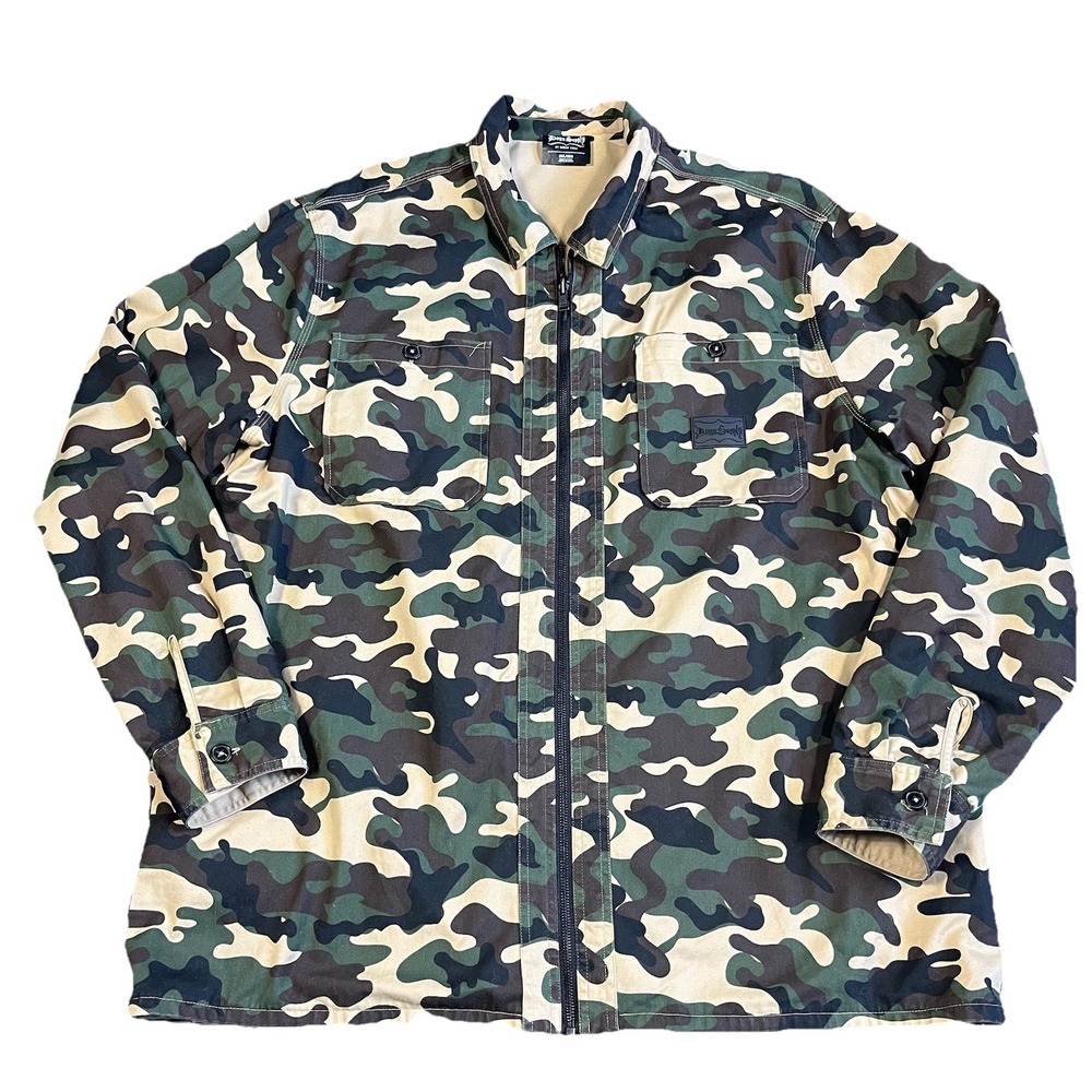 Dogg Supply Reversible Mens 2XL Camo/Khaki Canvas Jacket Snoop Dogg‎ Streetwear